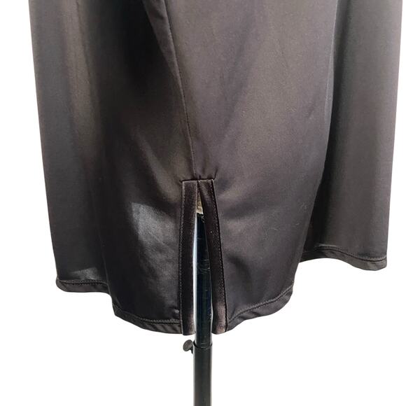 Hosie by Natorie Basic Long Sleeves Satin Brown Top - Picture 4 of 9